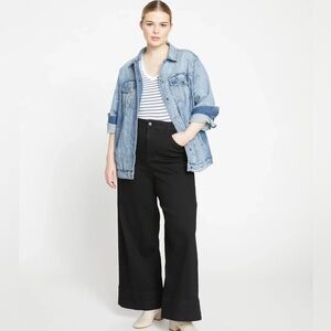 Universal Standard Denim Chore Jacket with Side Snap Detail NWT